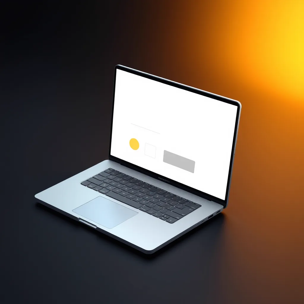 Design & development: laptop met wireframe