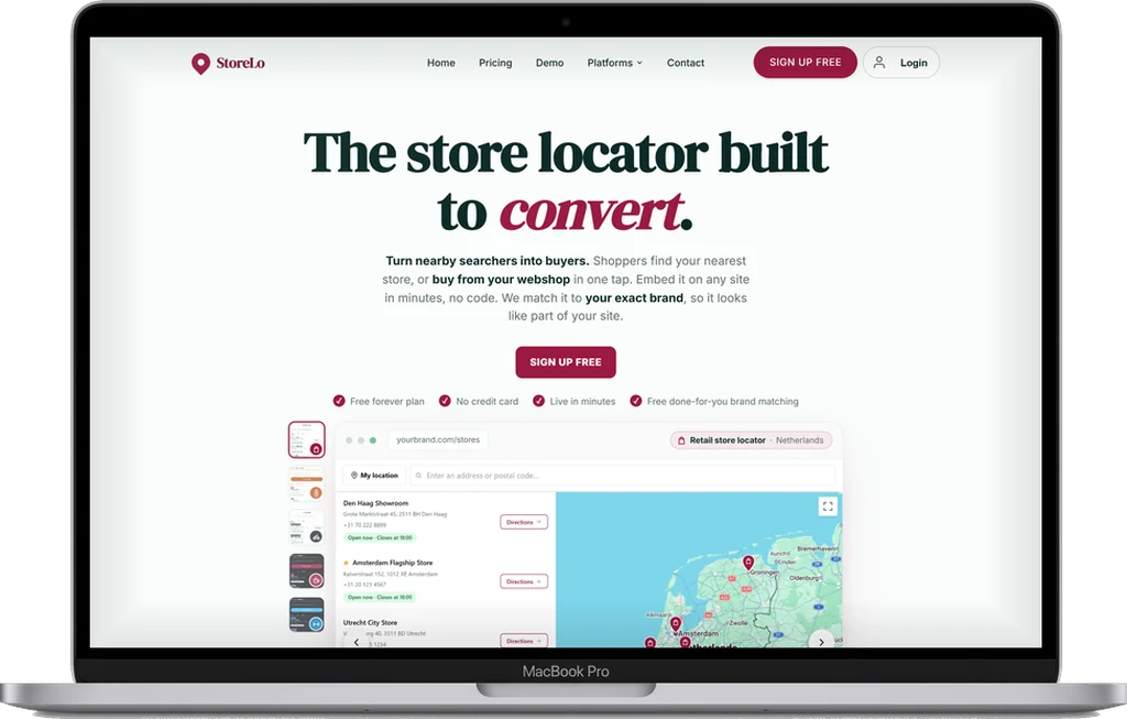 StoreLo website